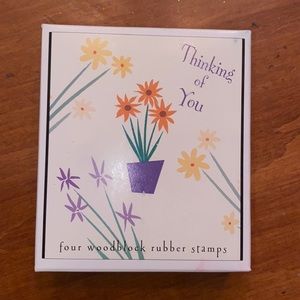 NWT “Thinking if You” woodblock rubber stamps